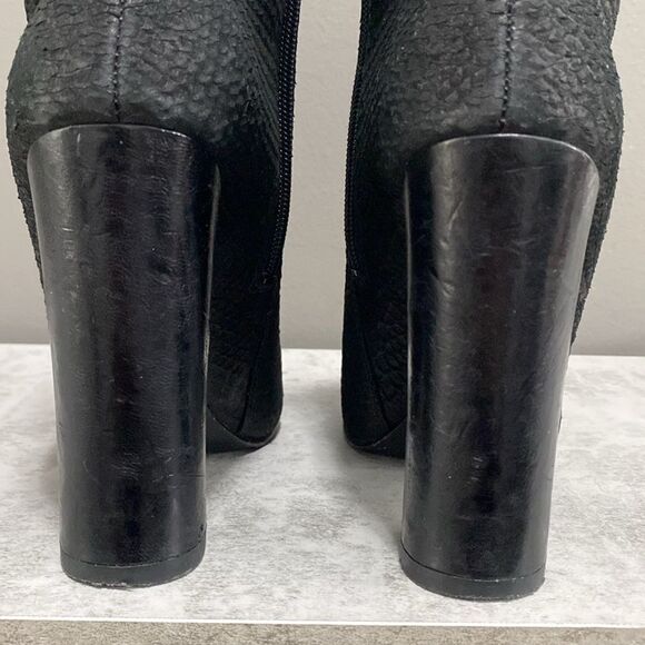 Ash Black Leather Textured Boots/Booties Size 38 US 8 - Picture 8 of 13